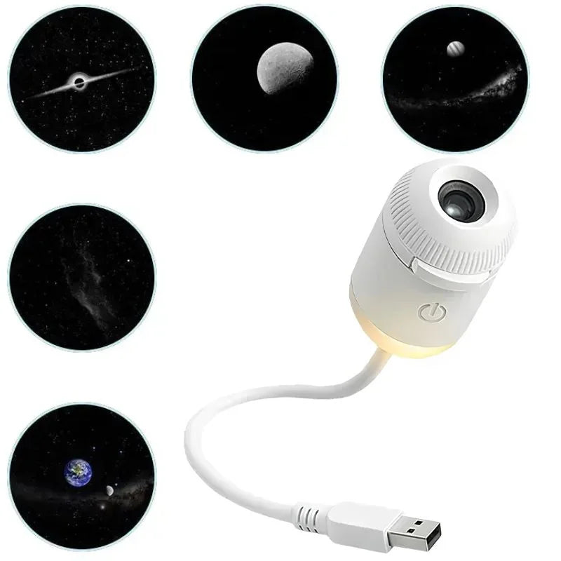 Galaxy projector with interchangeable lenses